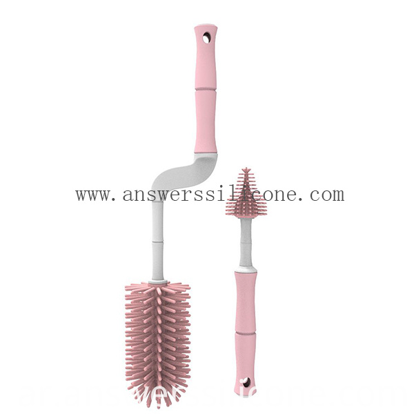 فرشاة تنظيف الزجاجة باللون الوردي Bottle Cleaning Brush pink
